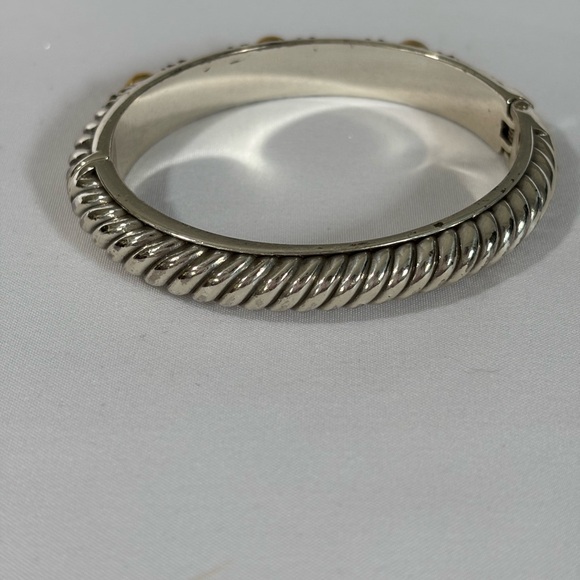 Brighton Vintage Gold plate |Silver Plate Gold Magic Bangle Bracelet - Picture 3 of 5